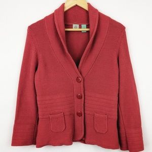 HWR Monogram Women's Cardigan Button Up Size L